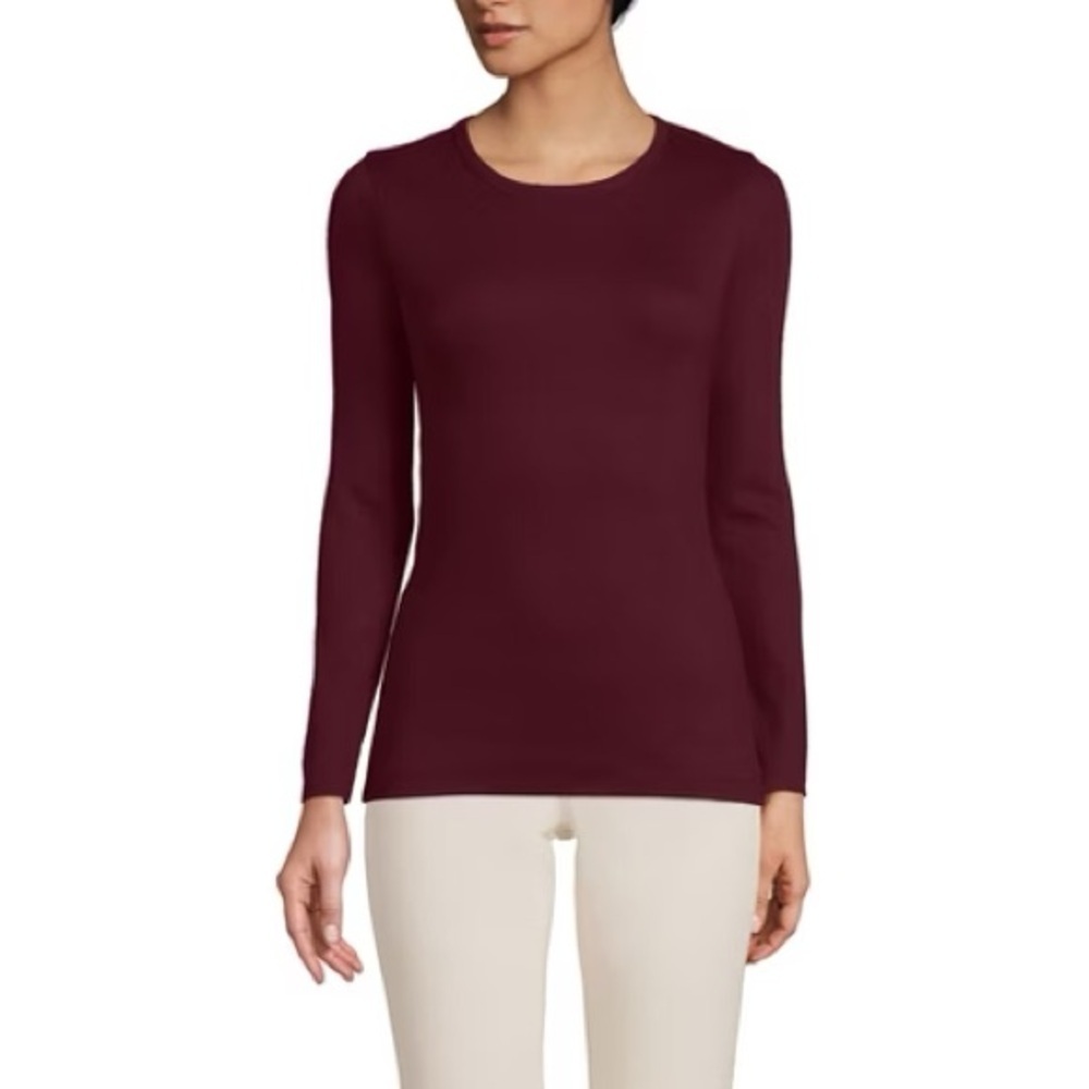 SO goods for life burgundy ribbed long sleeve top